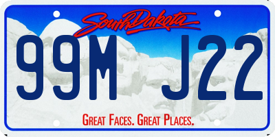 SD license plate 99MJ22