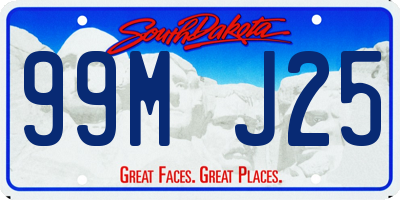 SD license plate 99MJ25