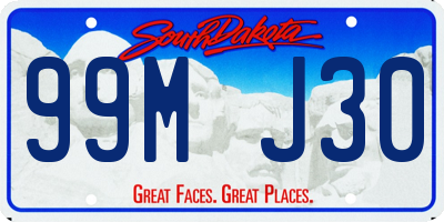 SD license plate 99MJ30