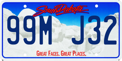 SD license plate 99MJ32