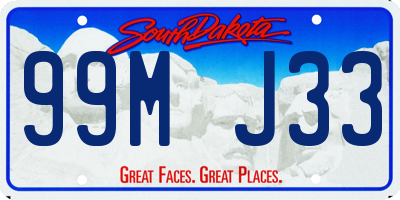 SD license plate 99MJ33