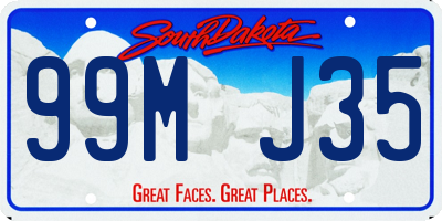 SD license plate 99MJ35