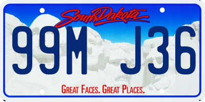 SD license plate 99MJ36
