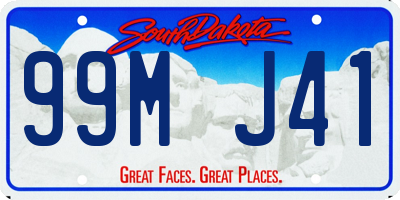 SD license plate 99MJ41