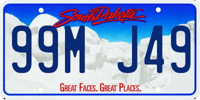 SD license plate 99MJ49