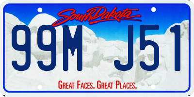 SD license plate 99MJ51