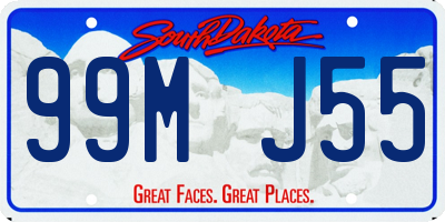 SD license plate 99MJ55