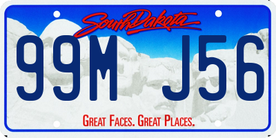 SD license plate 99MJ56