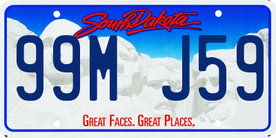 SD license plate 99MJ59