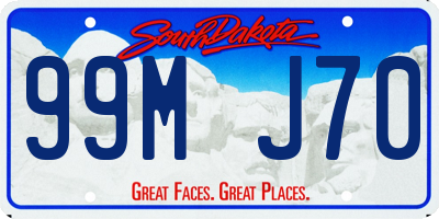 SD license plate 99MJ70