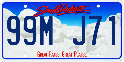 SD license plate 99MJ71