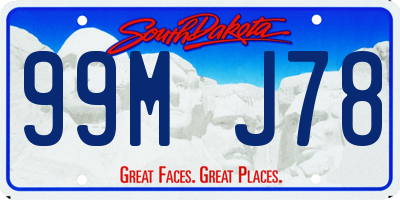 SD license plate 99MJ78