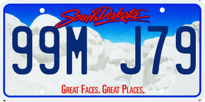 SD license plate 99MJ79