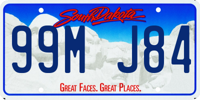 SD license plate 99MJ84