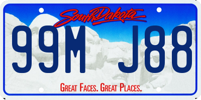 SD license plate 99MJ88