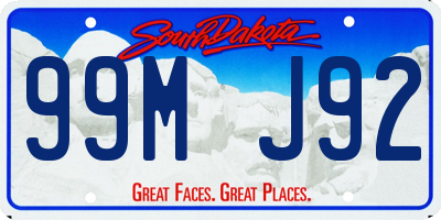 SD license plate 99MJ92