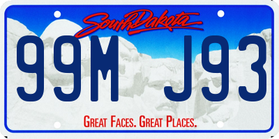 SD license plate 99MJ93