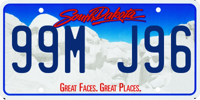 SD license plate 99MJ96