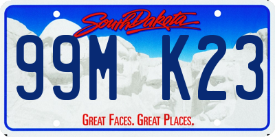 SD license plate 99MK23