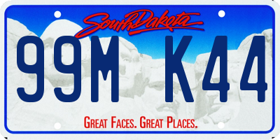 SD license plate 99MK44