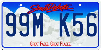 SD license plate 99MK56