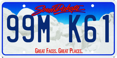 SD license plate 99MK61