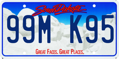 SD license plate 99MK95