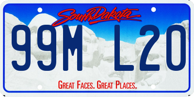 SD license plate 99ML20