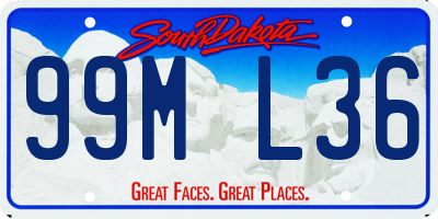 SD license plate 99ML36