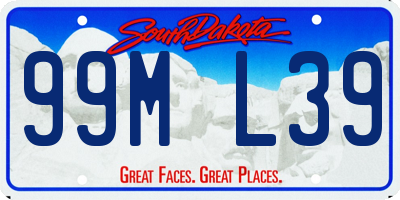 SD license plate 99ML39