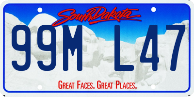 SD license plate 99ML47