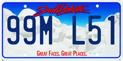 SD license plate 99ML51