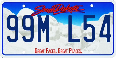 SD license plate 99ML54
