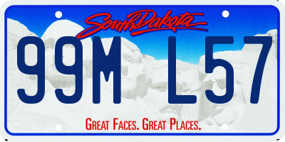 SD license plate 99ML57