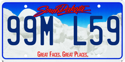 SD license plate 99ML59