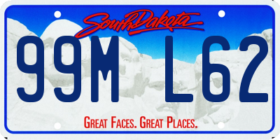 SD license plate 99ML62