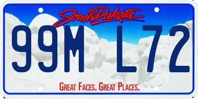 SD license plate 99ML72