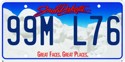 SD license plate 99ML76