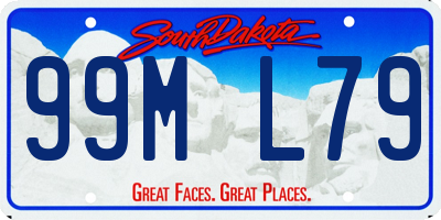 SD license plate 99ML79