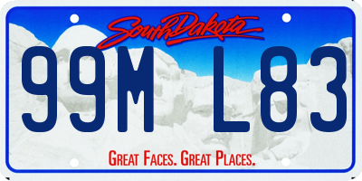 SD license plate 99ML83