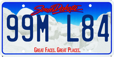 SD license plate 99ML84
