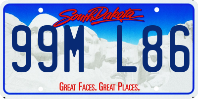 SD license plate 99ML86