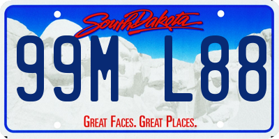 SD license plate 99ML88