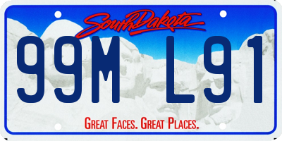 SD license plate 99ML91