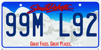 SD license plate 99ML92