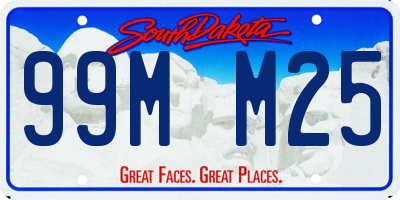 SD license plate 99MM25