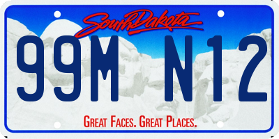SD license plate 99MN12