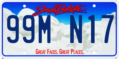 SD license plate 99MN17