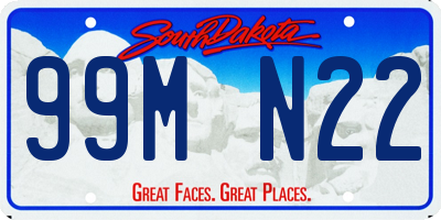SD license plate 99MN22
