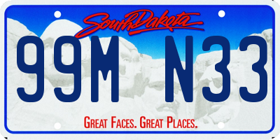 SD license plate 99MN33